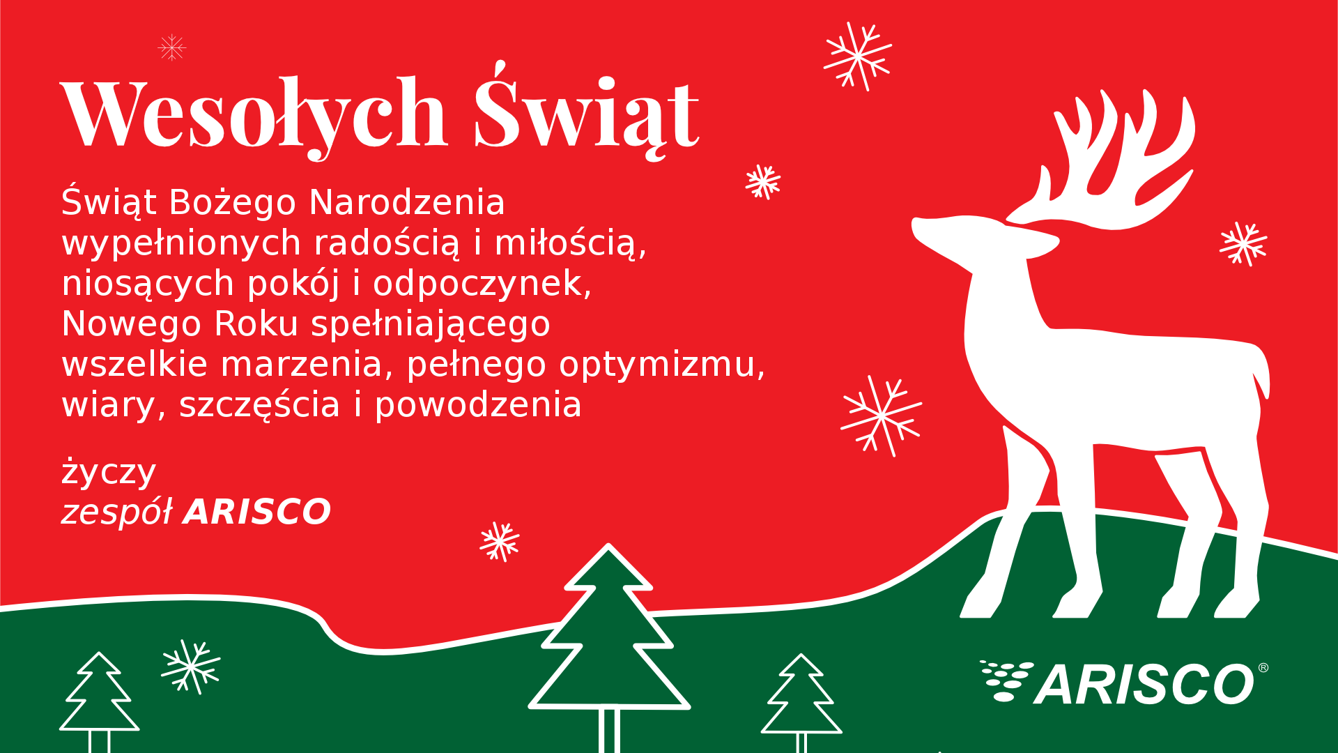 Życzenia świąteczne od firmy Arisco